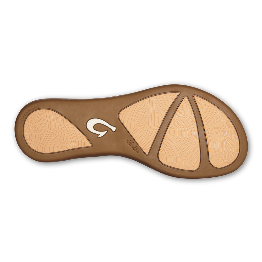 Honu Women’s Leather Sandals - Bright White / Golden Sand | Women OluKai for sale
