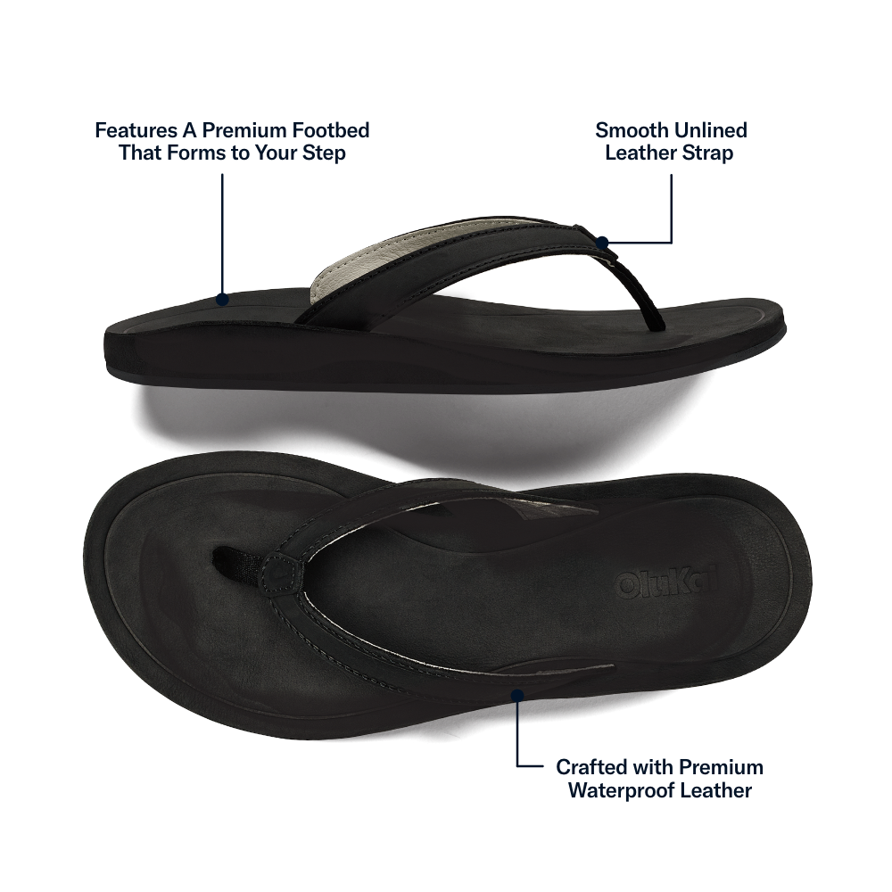 Southshore Women’s Waterproof Leather Sandals - Lava Rock | Women OluKai online