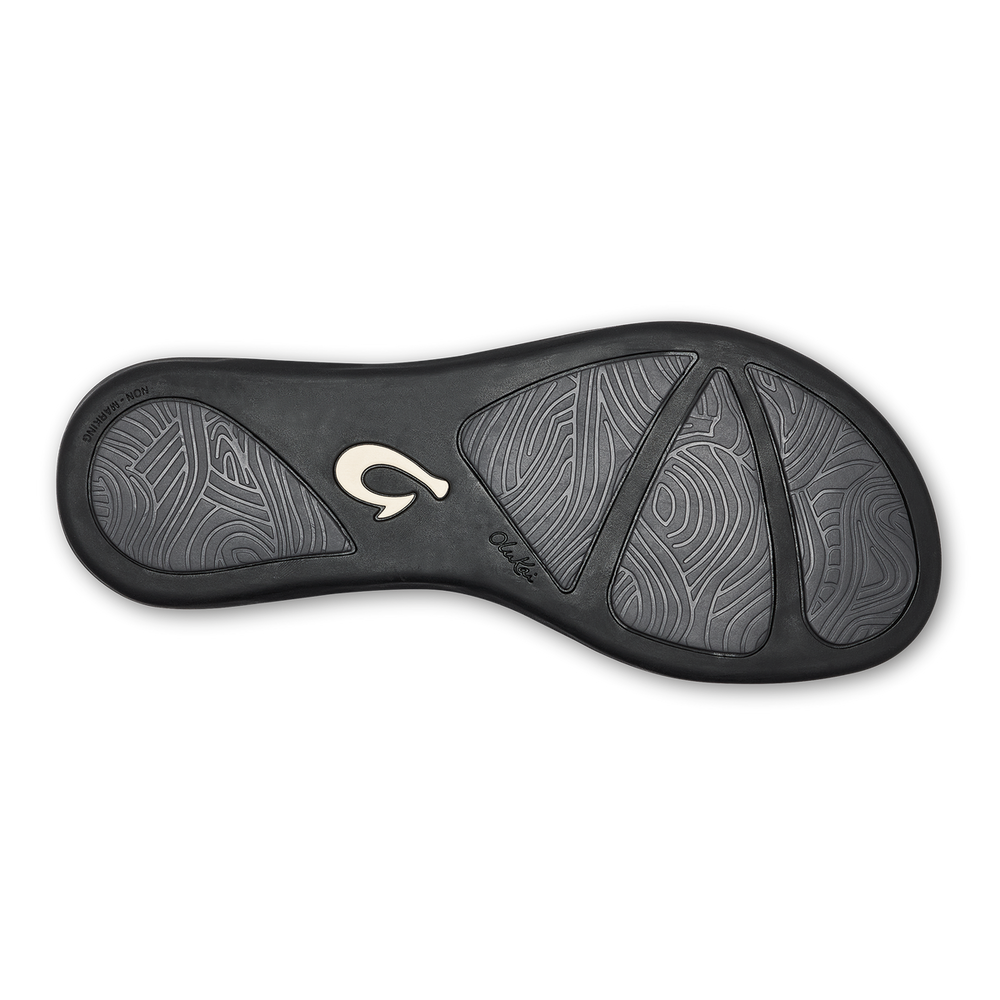 Honu Women’s Leather Beach Sandals - Black | Women OluKai cheap