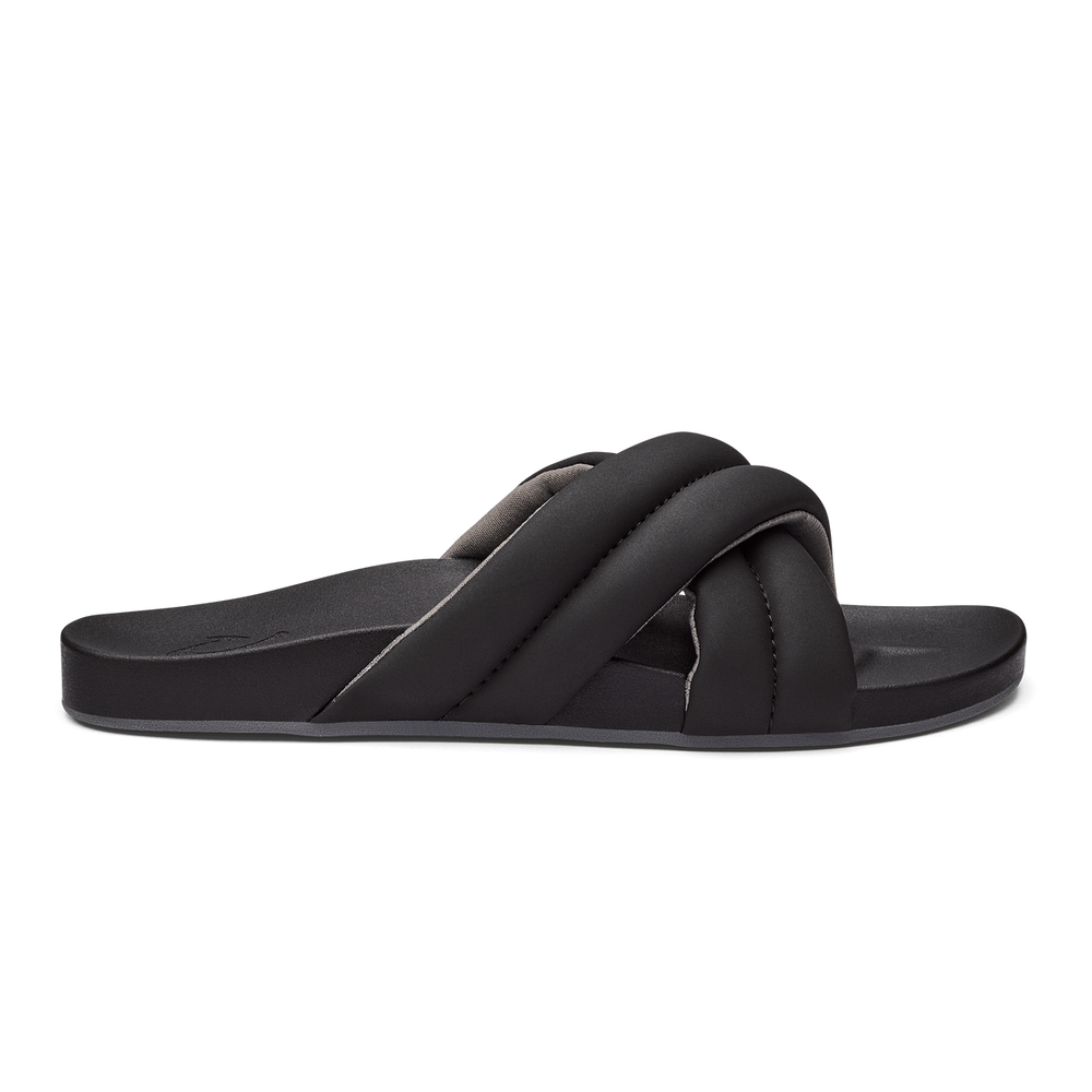 Hila Women’s Beach Slide Sandals - Black | Women OluKai outlet
