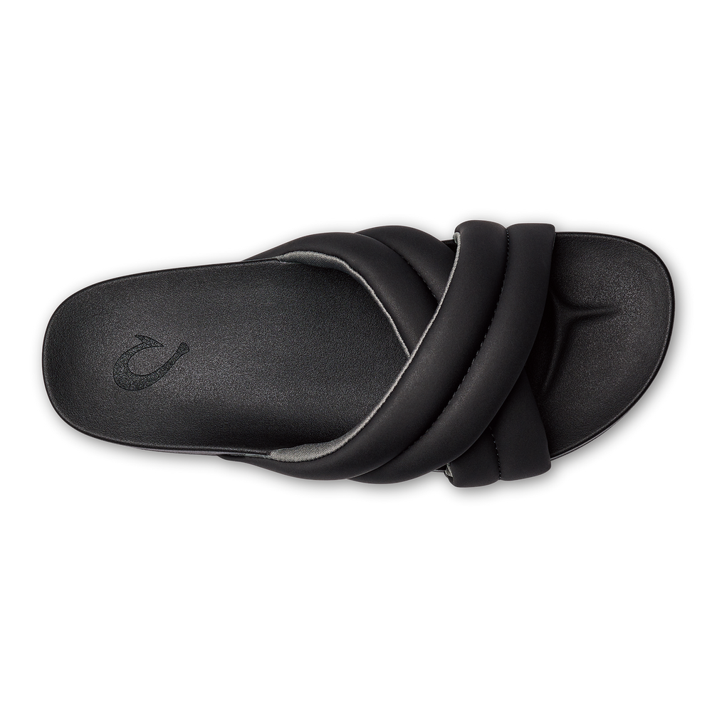 Hila Women’s Beach Slide Sandals - Black | Women OluKai outlet