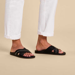 Kipe‘a ‘Olu Women‘s Slide Sandals - Black | Women OluKai for sale