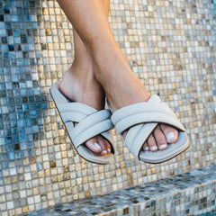 Hila Women’s Beach Slide Sandals - Cloudy | Women OluKai on sale