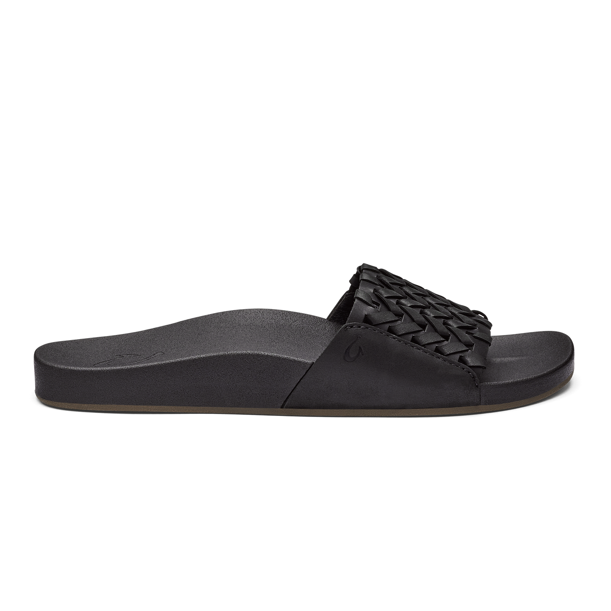 Kāmola Women’s Leather Slide Sandals - Black | Women OluKai cheap