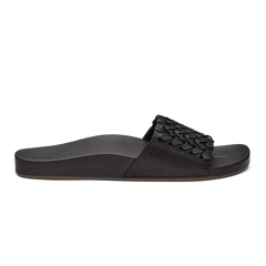 Kāmola Women’s Leather Slide Sandals - Black | Women OluKai cheap
