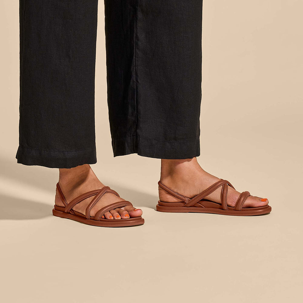 Tiare Strappy Women’s Leather Sandals - Fox | Women OluKai on sale
